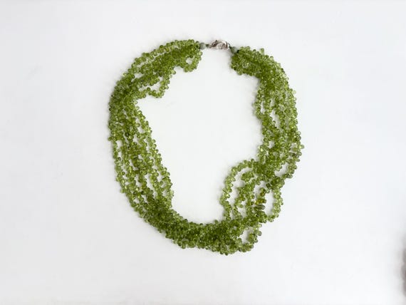 Peridot Multi Gemstone Gemstone Multi Strand Vint… - image 7