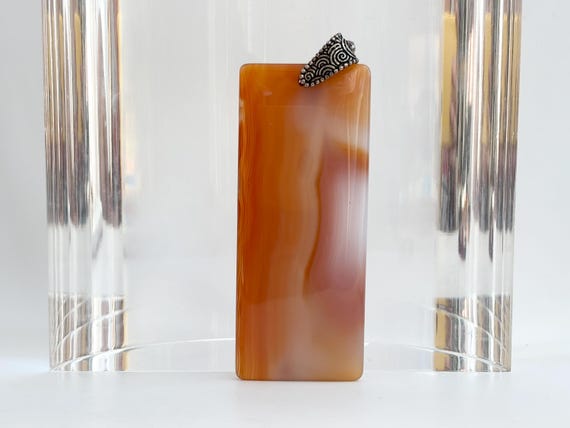 Carnelian Agate Stone Rectangular Geometric Shape… - image 10