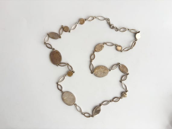 Blue Opal Gemstone Multi Sectioned Solid Sterling… - image 8