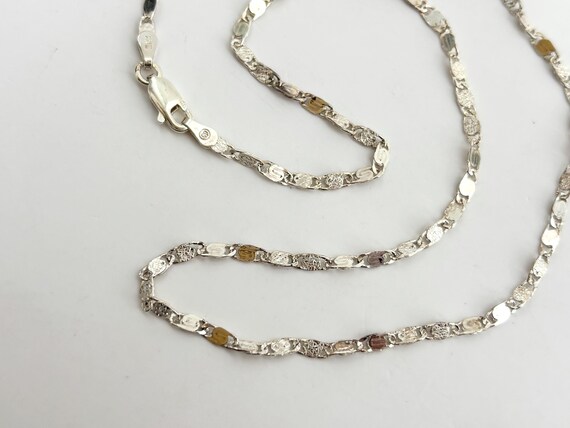 Oval Sectioned Solid Sterling Silver 925 Vintage … - image 2