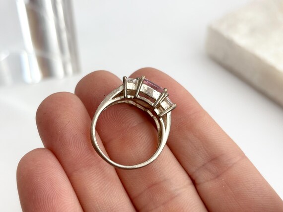 Pink Quartz Multi Gemstone Split Split 925 Sterli… - image 8