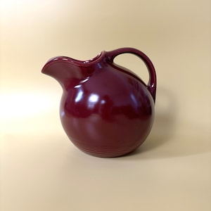 Vintage Red Hall Style Midcentury Modern Ceramic Pitcher