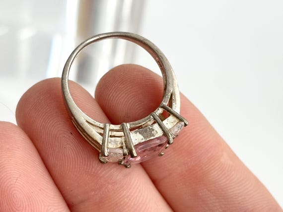 Pink Quartz Multi Gemstone Split Split 925 Sterli… - image 13