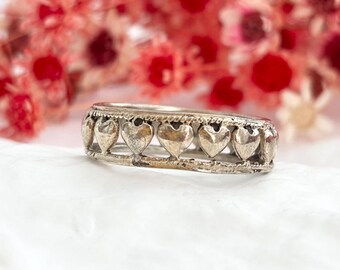 Solitaire CZ Gemstone Cutout Shank Sterling Silver 925 Vintage