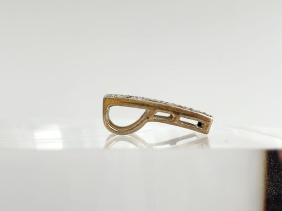 Art Deco Rectangular Marcasite Accented Cutout De… - image 6