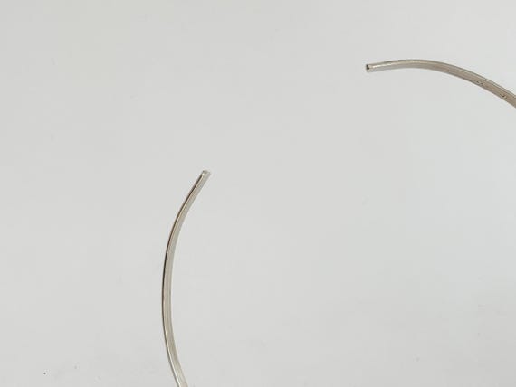 925 Solid Sterling Silver Minimalist Open Circula… - image 12