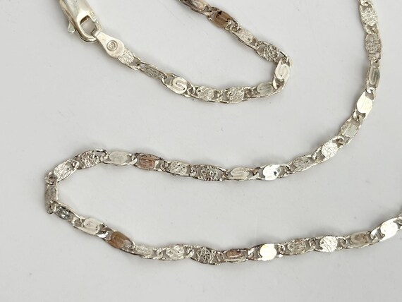 Oval Sectioned Solid Sterling Silver 925 Vintage … - image 6