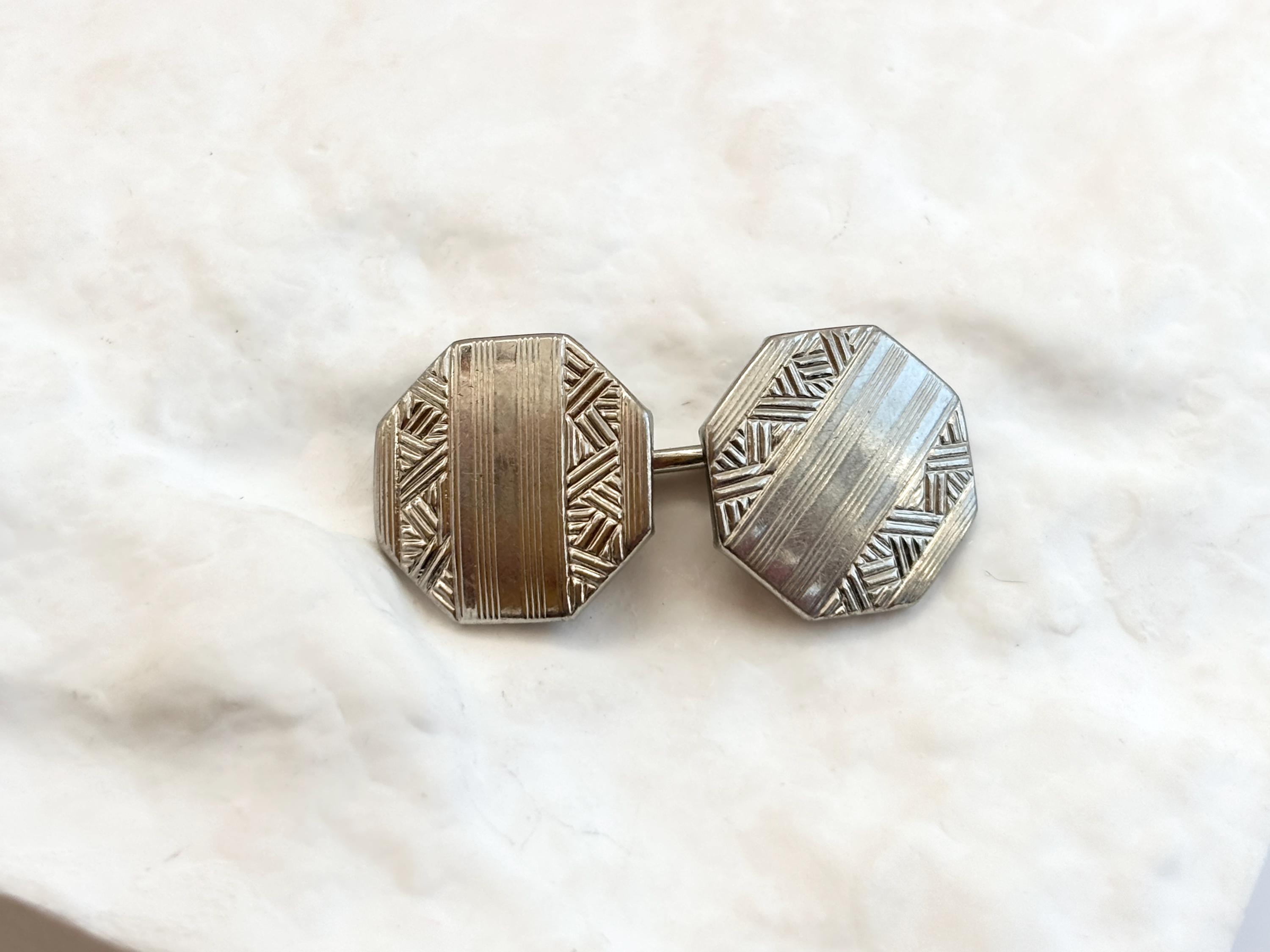 Art Deco Swank SINGLE Retro Gold Toned Round Vintage Cufflink - Etsy