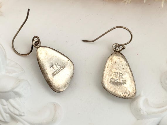 Opal Accented Triangular Sterling Silver 925 Mini… - image 5