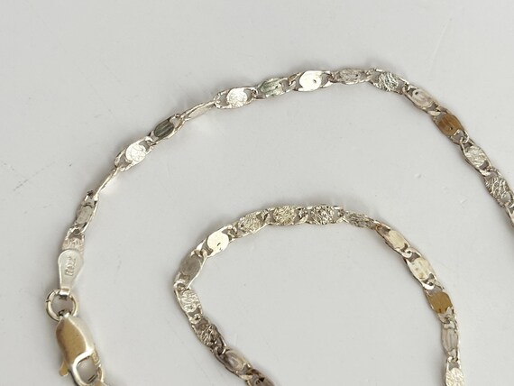 Oval Sectioned Solid Sterling Silver 925 Vintage … - image 5