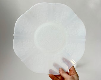 Vintage Macbeth Evans American Sweetheart Pattern Monax Moonstone Iridescent Serving Plate