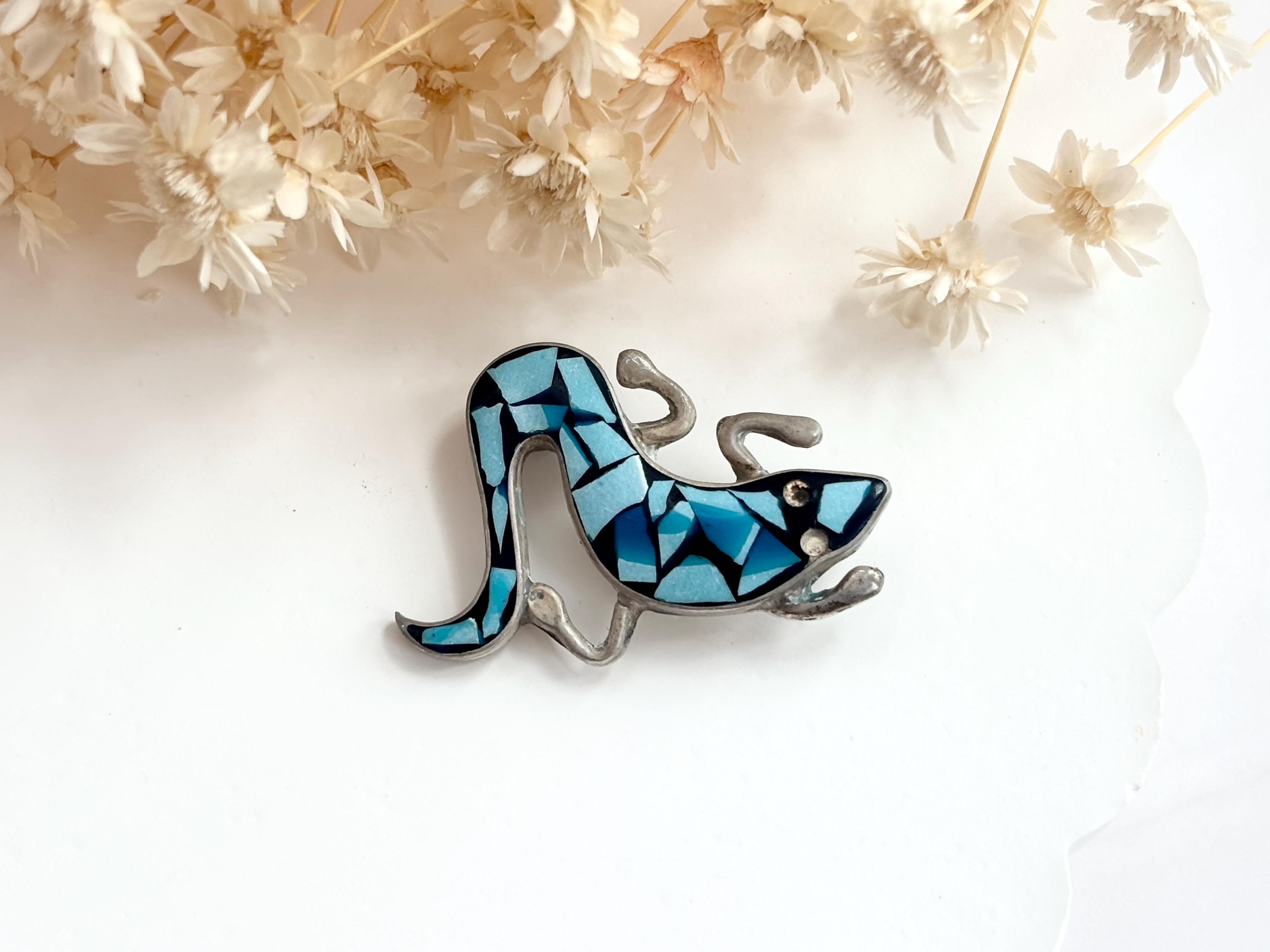 Broche en marcassite et argent massif 835 - Montres & Bijoux