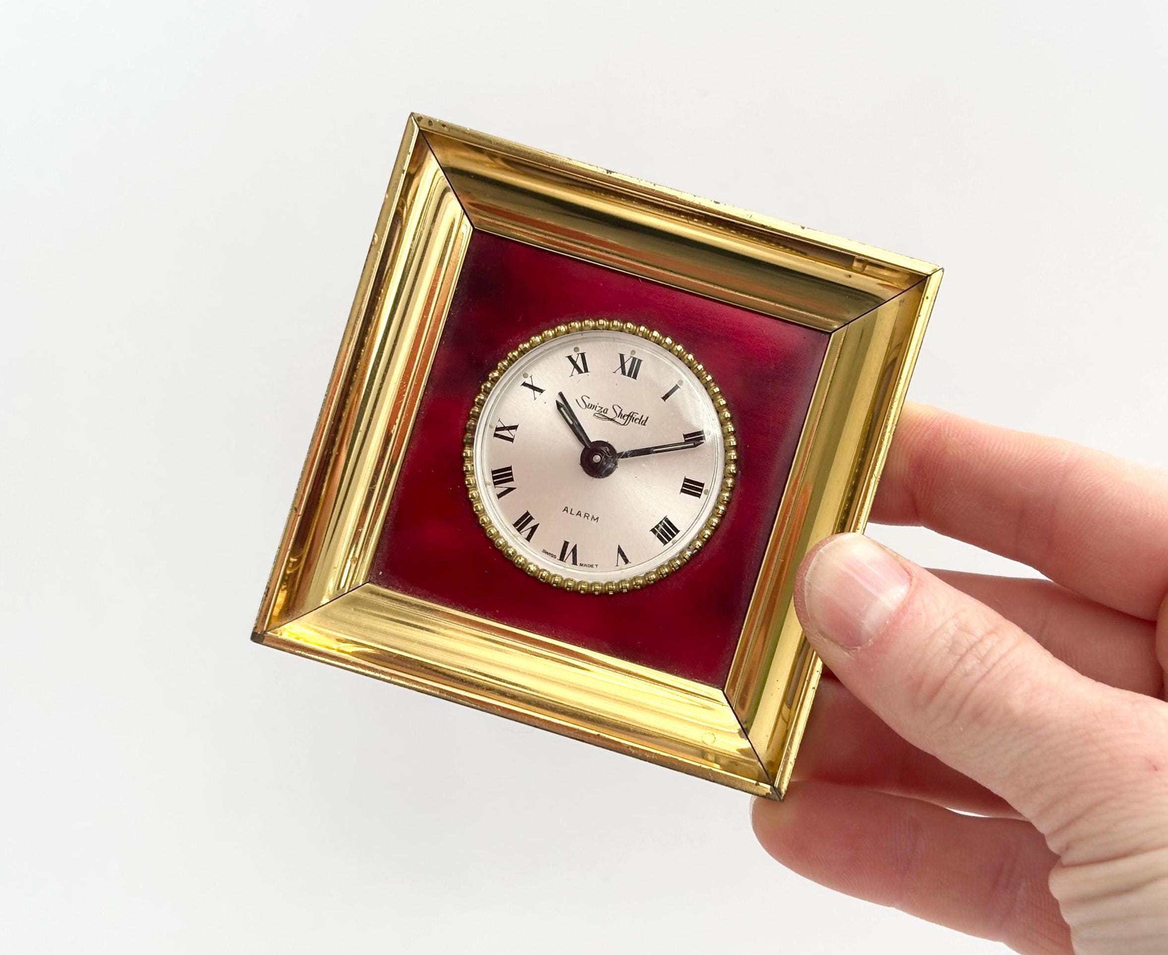 英国シェフィールド　目覚まし時計　ホールマーク Sheffield Alarm Clock - Etsy