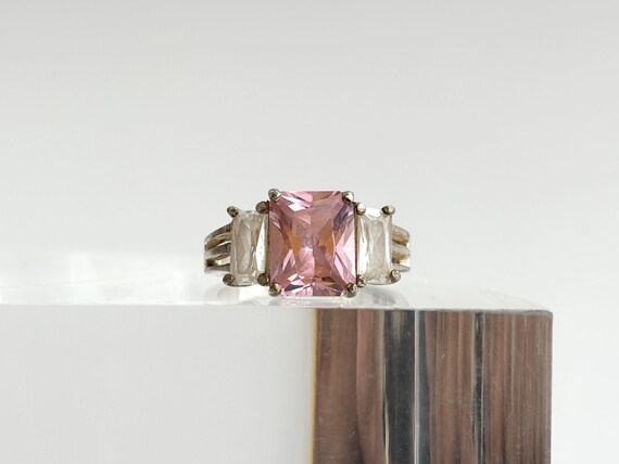 Pink Quartz Multi Gemstone Split Split 925 Sterli… - image 2