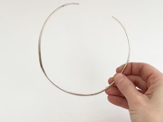 925 Solid Sterling Silver Minimalist Open Circula… - image 7