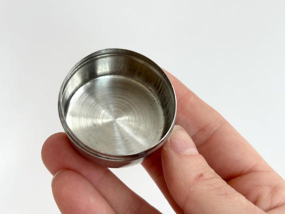 Unity White Enamel Vintage Circular Tiny Silver T… - image 7