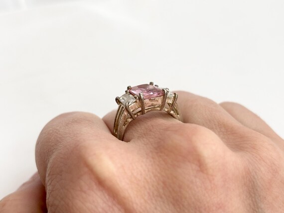 Pink Quartz Multi Gemstone Split Split 925 Sterli… - image 17