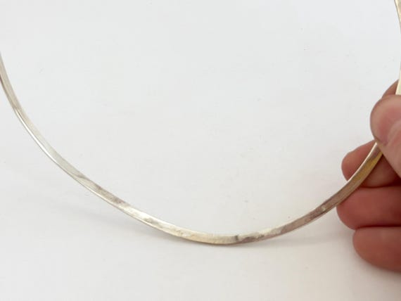 925 Solid Sterling Silver Minimalist Open Circula… - image 10