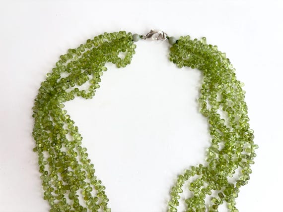 Peridot Multi Gemstone Gemstone Multi Strand Vint… - image 9