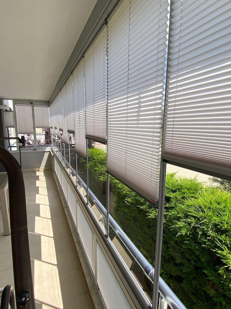 Persiana plisada de arriba a abajo y de abajo a arriba, persiana plisada personalizada, cubierta de ventana moderna imagen 6