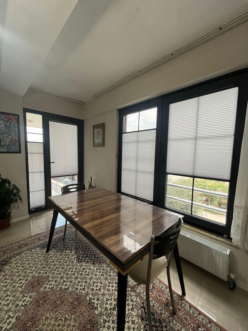 Persiana plisada de arriba a abajo y de abajo a arriba, persiana plisada personalizada, cubierta de ventana moderna imagen 1