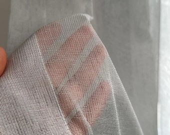 Panel de cortina transparente con aspecto de lino, extra ancho, tamaños personalizados, filtrado de luz