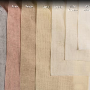 Custom Linen Sheer Curtains for Living Room & Bedroom | 9 Color Options | Grommet, Rod Pocket, Hook or Ring | Premium Curtain Panels