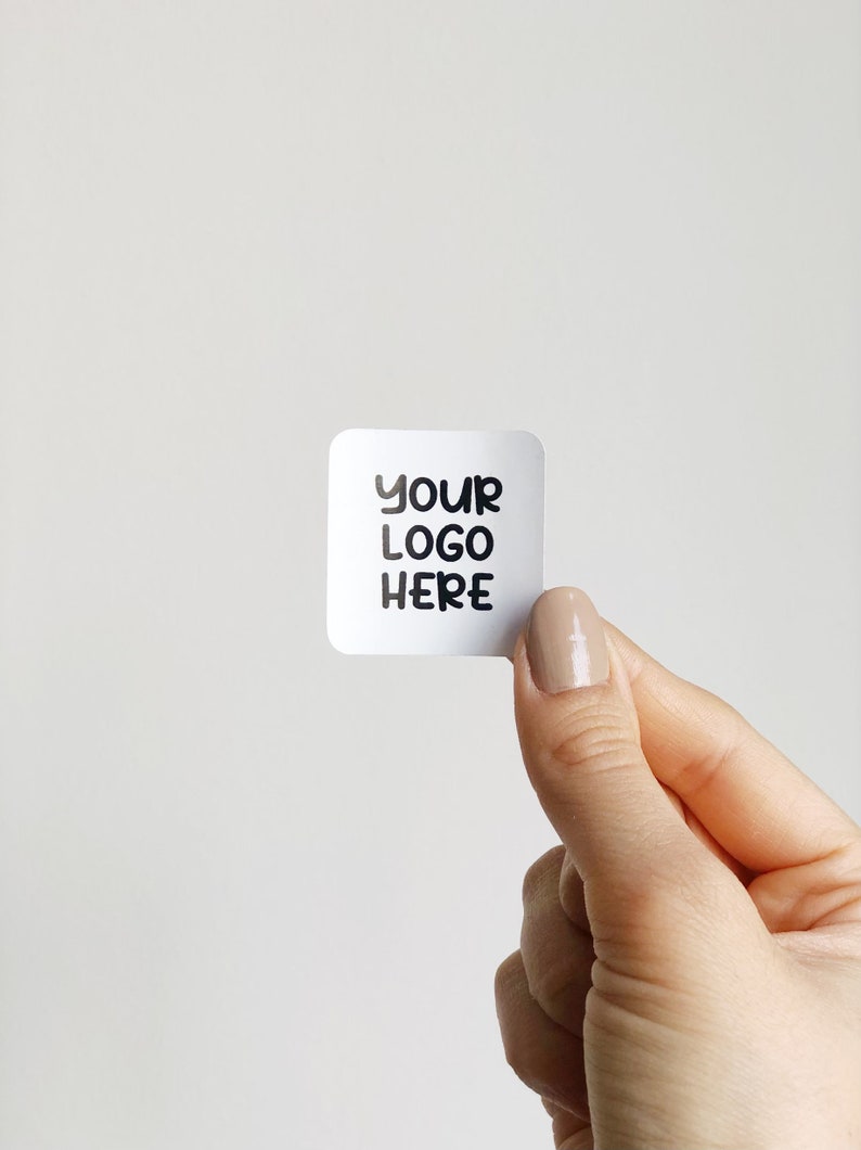 Curved Square Labels Custom Matte Curved Square Logo Etsy