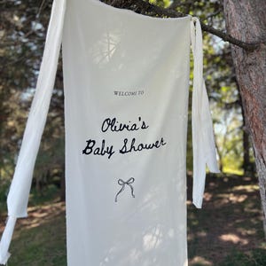 Personalized Fabric Baby Shower Sign, Custom Baby Shower Sign, Welcome Sign for Baby Shower, Custom Baby Shower Decor