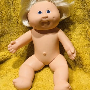 1982 Cabbage Patch Kids Splashin’ Kids HM20 Mädchen Badepuppe Blond W blaue Augen