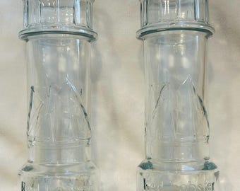 レッドロブスター ライトハウス ドリンクグラス 高さ8インチ クリア スワールグラス ヴィンテージ 2個セット