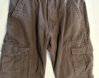 Spodnie cargo Levis, jeansy męskie, 30x30, brązowe, proste, codzienne, do wędrówek, do pracy, bawełniane