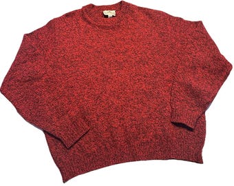 Eastern Mountain Sports Sweater Mens XXLarge Wool Crewneck Knit Vtg Pullover Red