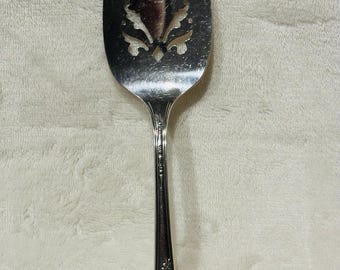 Servidor de pasteles/tartas Vintage WM. A Rogers A1 Plus Oneida Ltd. de plata perforada