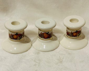 American Greetings Fall/Holiday Weiß Taper Kerzenhalter Set 3 Festive