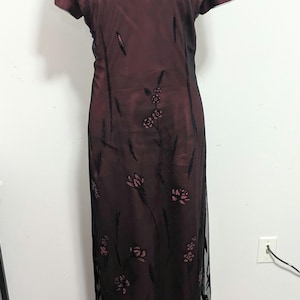 90s Mesh Overlay Dress - Etsy