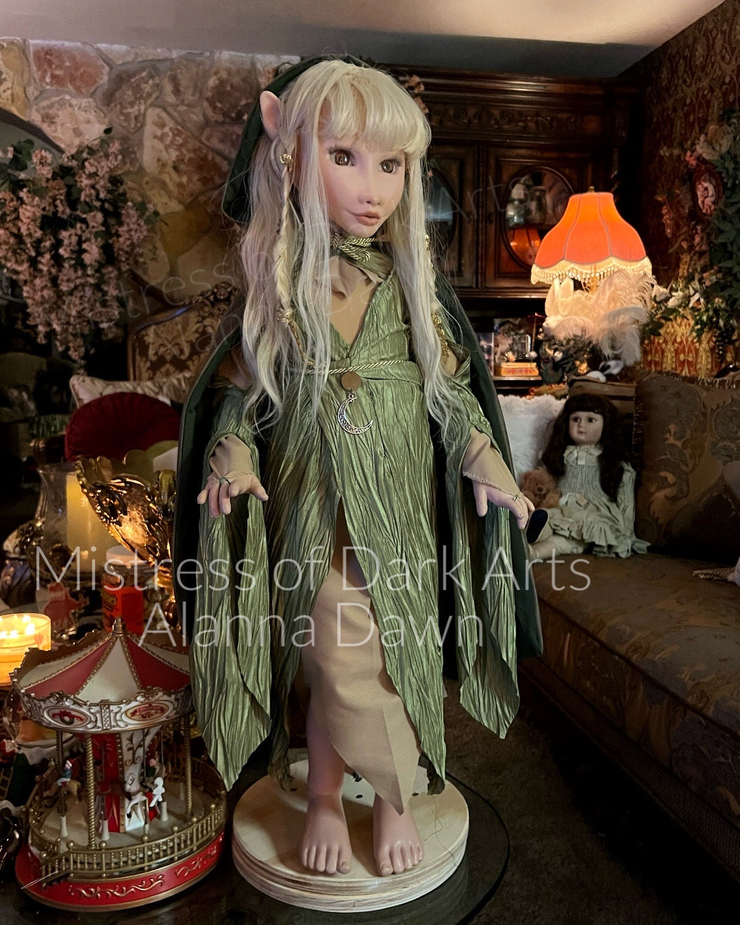 Gelfling Kira Custom Art Doll 36” Tall. Inspired by Jim Hensons