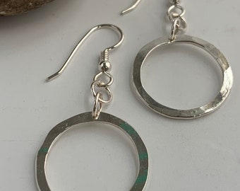 Silver Earrings, Silver Hoop Earrings, Silver Earrings Set, Gift for Her, Sterling Silver Earrings