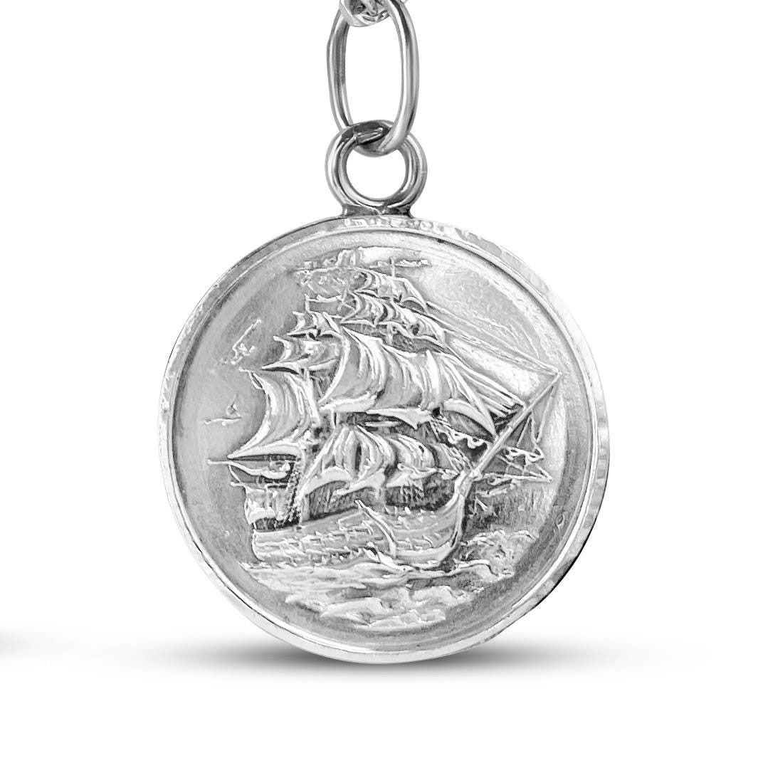 Pirate Ship Pendant, Pirate Pendant, Silver Pirate Pendant, Men's Pendant, Silver Pendent, Silver Pirate Ship Pendant - Chain Optional