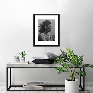 Beach Portrait - black and white photography print of a woman at the beach vintage 1950&#39;s - available framed or photo only