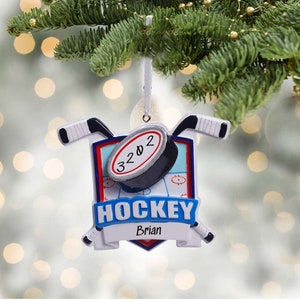 2024 Personalized Hockey Ornament-Sport Christmas Ornament-Customized Xmas Decoration-Christmas Tree Decoration-Hockey Player