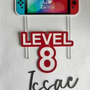 Personalised gaming themed cake toppers