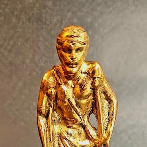 Brass San Lázaro Statue 4 Inches - Saint Lazarus Babalu Aye Omolu Obaluaye solid metal statue Catholic orisha St. Lazaro Sakpata Nana Nanu