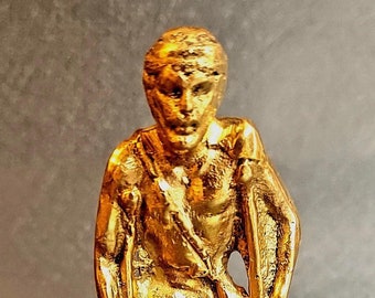 Estatua de San Lázaro de Latón 4 Pulgadas - San Lázaro Babalu Aye Omolu Obaluaye estatua de metal sólido orisha católico San Lázaro Sakpata Nana Nanu