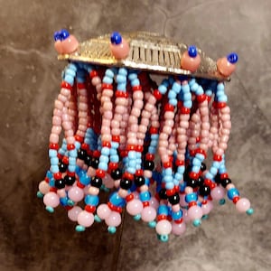 Orisha Oko Hand Beaded tool Herramienta Santeria Lucumi silver metal plough eleke teja oricha of Fertility and Agriculture Ocha adimu Orisa
