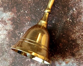 Oshun Bell 5 Inches Brass för Yoruba orisa gudinna, polerad campana agogo - Osun, Ochun, Oxum orixa osogbo apetebi santeria odu Ifa