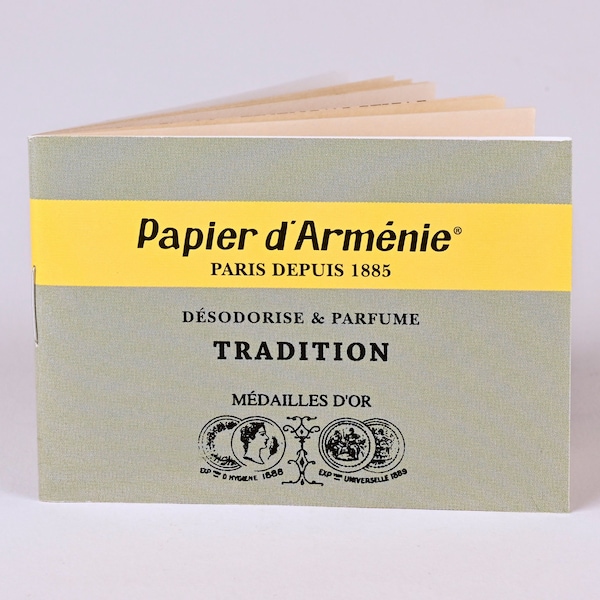 French Incense Paper booklets Papier d'Armenie TRADITION, La ROSE and ARMÉNIE French Incense Paper Booklet original 3 fragrances Paris which
