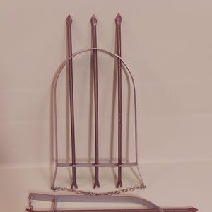 Ochosi Bow arrow tool Yoruba Brass Of a Ode Inle Logun Ede Ogun Oshosi Osoosi Hunter orisha herramienta Osun ilde 9&quot;x6&quot; Warriors Osoosi Osun