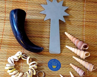 Ensemble d'outils Korinkoto orisha kori orisa korikoto épouvantail orisha oko irawo ocha herramientas corincoto ocha santeria ifa lucumi yoruba oricha
