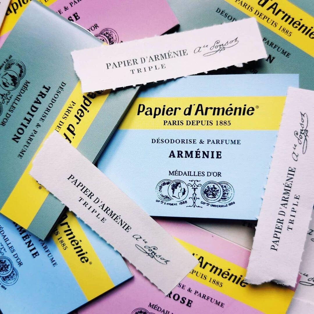 French Incense Paper Booklets Papier D'armenie TRADITION, La ROSE and